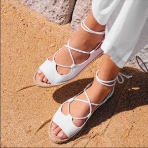 Soludos Biarritz Lace Up Espadrille Sandals